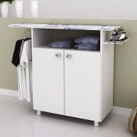 Armário Multiuso 2 Portas Tábua Passar Roupa Branco - 1