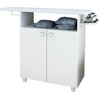 Armário Multiuso 2 Portas Tábua Passar Roupa Branco - 4