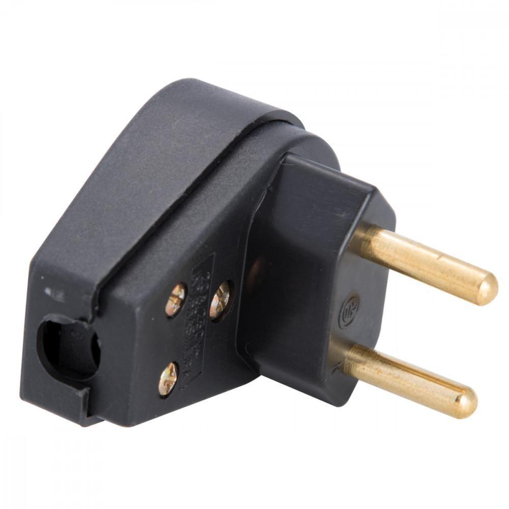 Plugue Angular 2p 10 A 250 V Tramontina Preto - 1