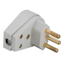 Plugue Angular 2p+t 10 A 250 V Tramontina Cinza - 1