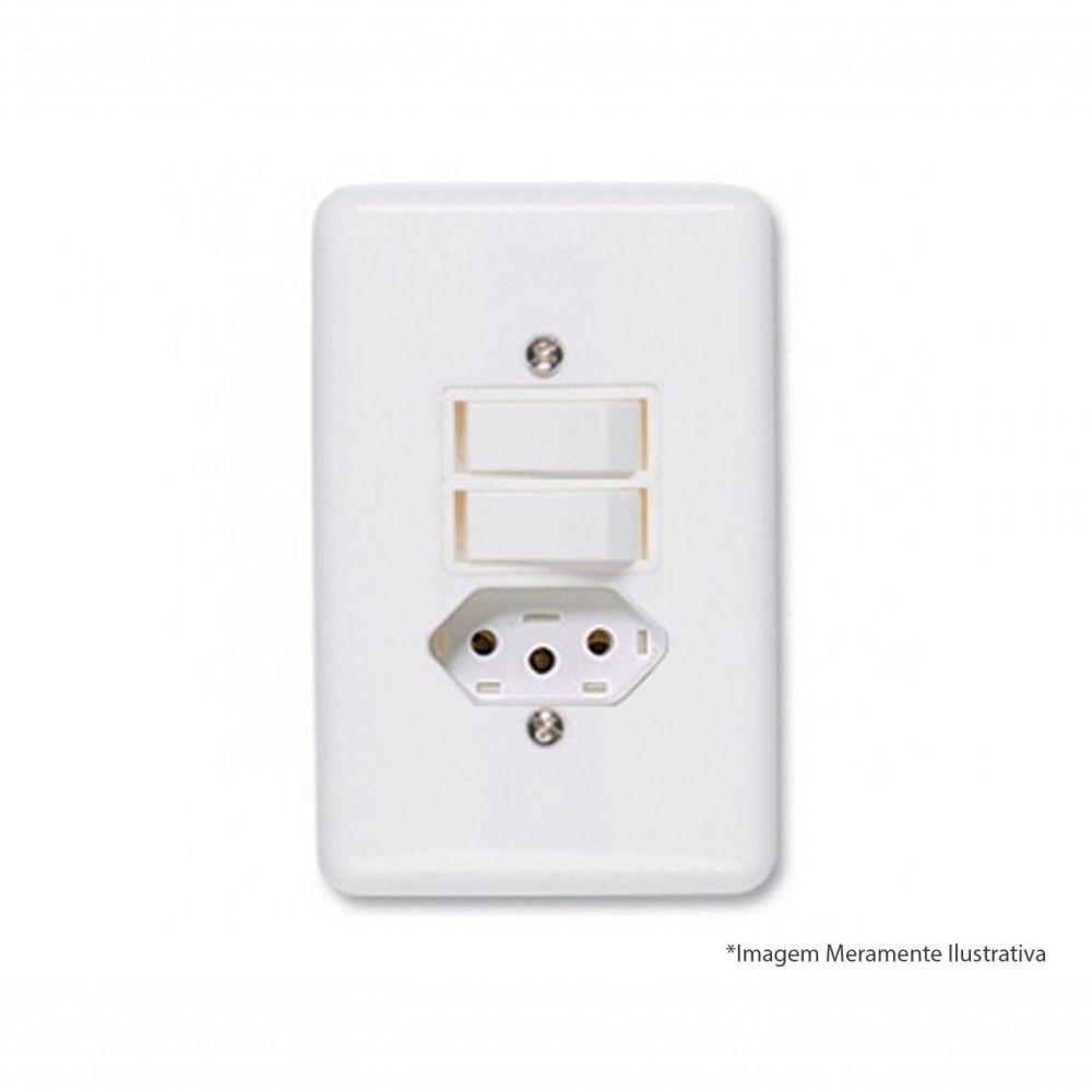 Interruptor Ilumi Stylus 2 Teclas Simpl+Tom 2P+T C/Pl 10A 25 - 1
