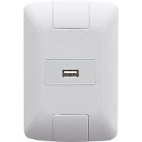 Conj 4x2 1 Tomada Usb Brilho 1,5 A Bivolt Tramontina Aria - 4