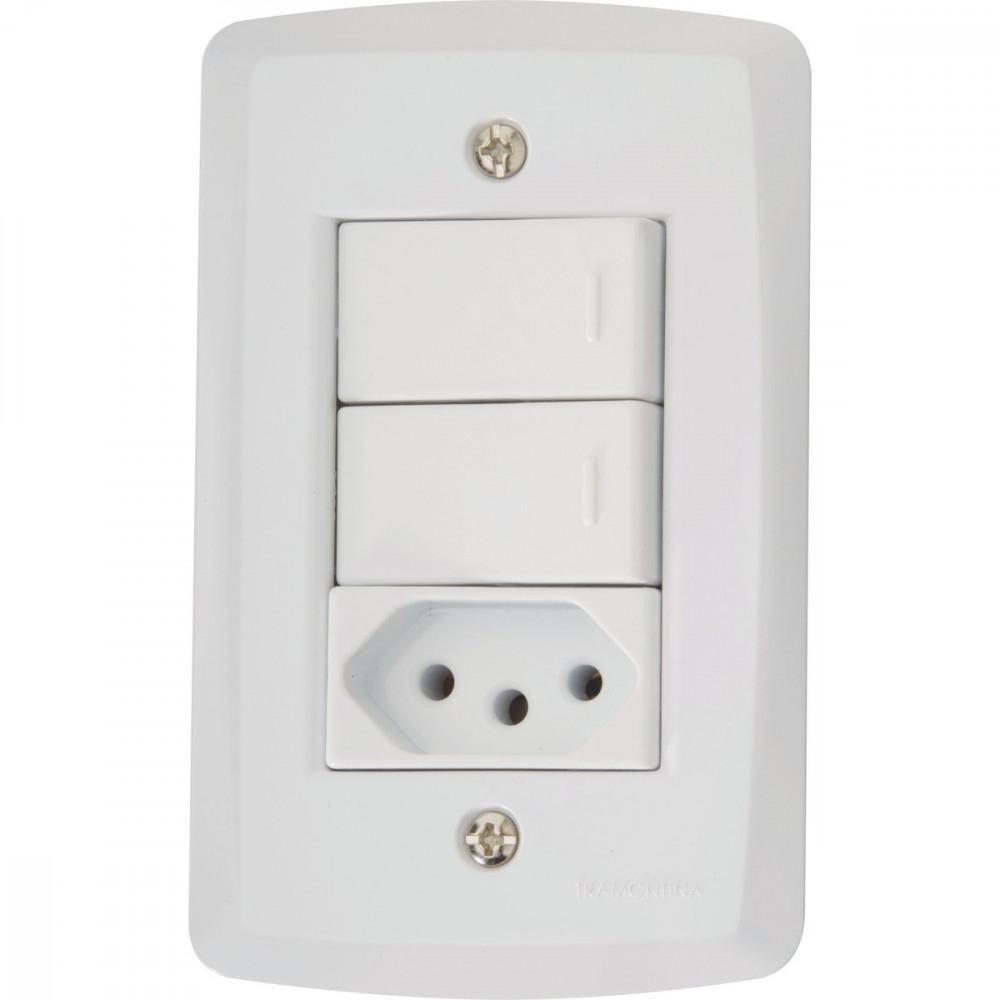 Conj 4x2 2 Inte Paralelos 10 A 250 V 1 Tomada 2p+t 20 A 250V - 1