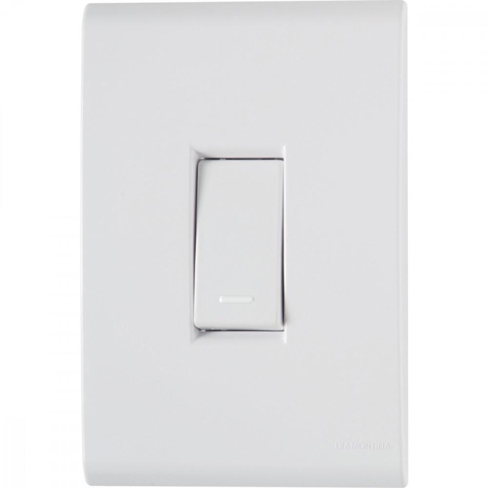 Conjunto 4X2 Com 1 Interruptor Simples Liz 10 A 250 V Branco - 1
