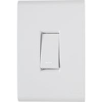 Conjunto 4X2 Com 1 Interruptor Simples Liz 10 A 250 V Branco