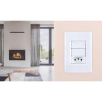 Placa 3 Postos 4x2 Tramontina Giz Branca - 2