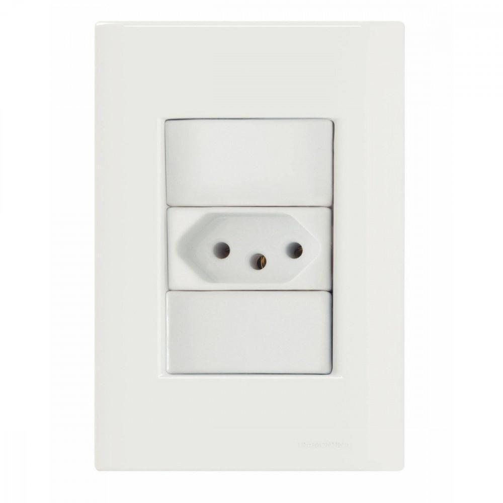 Conj 4x2 1 Tomada 2p+t 20 A 250 V Tramontina Giz Branco - 2