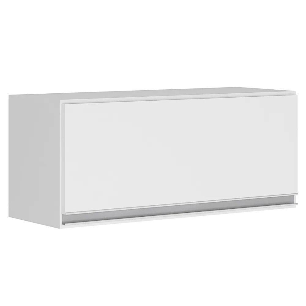 Kit Com 02 Armários Aéreo 120cm E 80cm 100% Mdf Branco - 6