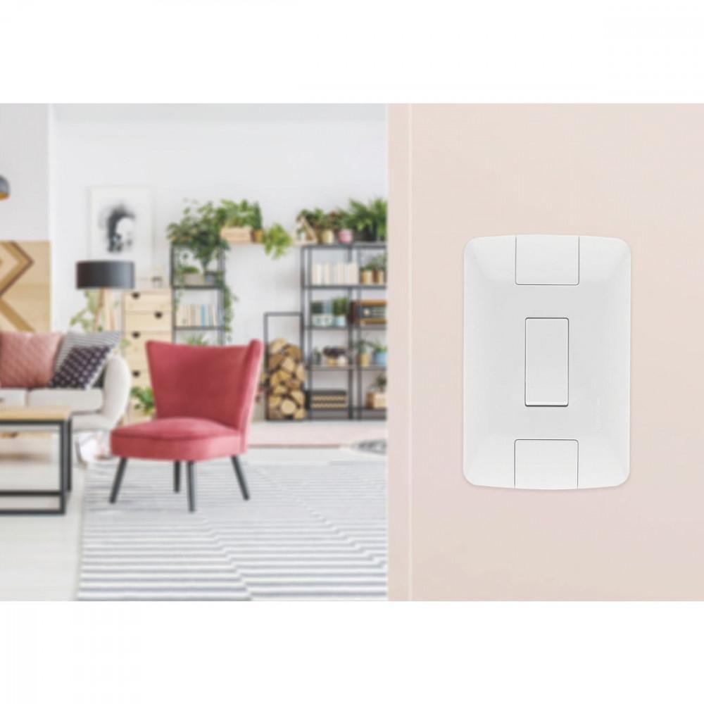 Conjunto 4X2 Com 1 Interruptor Paralelo Aria 6 A 250V Branco - 2