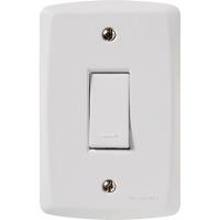 Conjunto 4X2 Com 1 Interruptor Simples 10 A 250V Lux2 Branco - 4