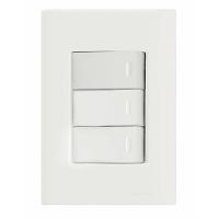 Conjunto 4x2 com 3 Interruptores Simples 10A 250V Tramontina - 1