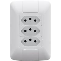 Conj 4x2 3 Tomadas 2p+t 10 A 250 V Tramontina Aria Branco - 2