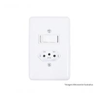 Interruptor Ilumi Stylus Tecla 1 Simp+Tom 2P+T C/Pl 10A 250V - 1