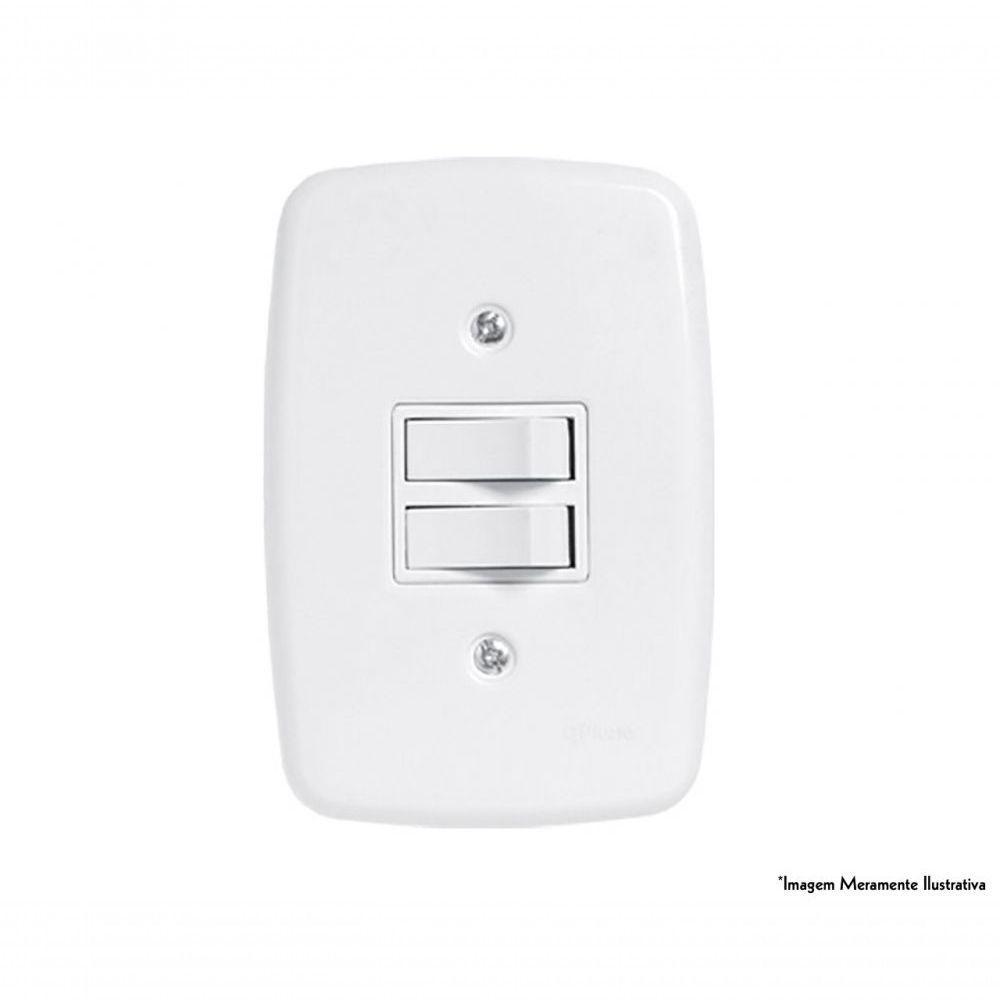 Interruptor Ideale Br 2 Simples C/Pl 3202 C/12Pcs - 1