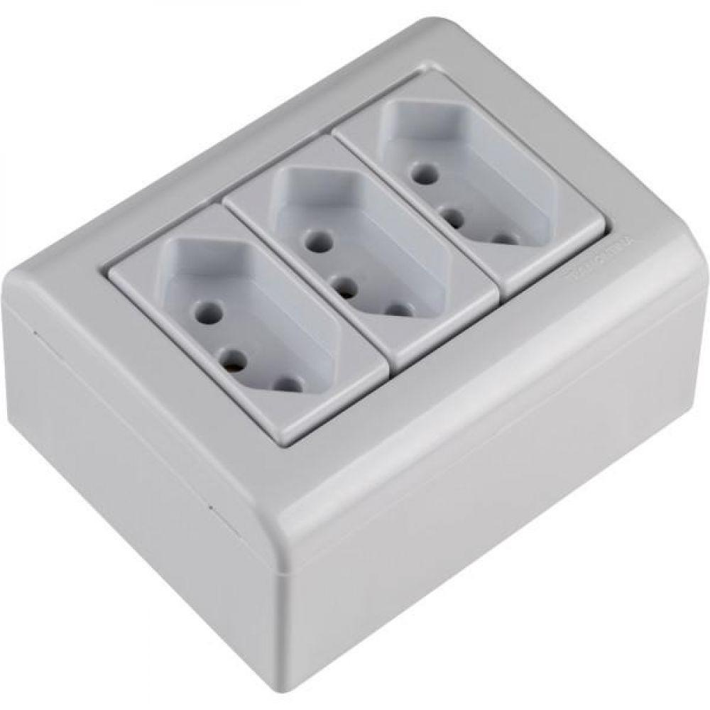 Caixa de Sobrepor 3 Tomadas 2p+t 20 A 250 V Tramontina - 3