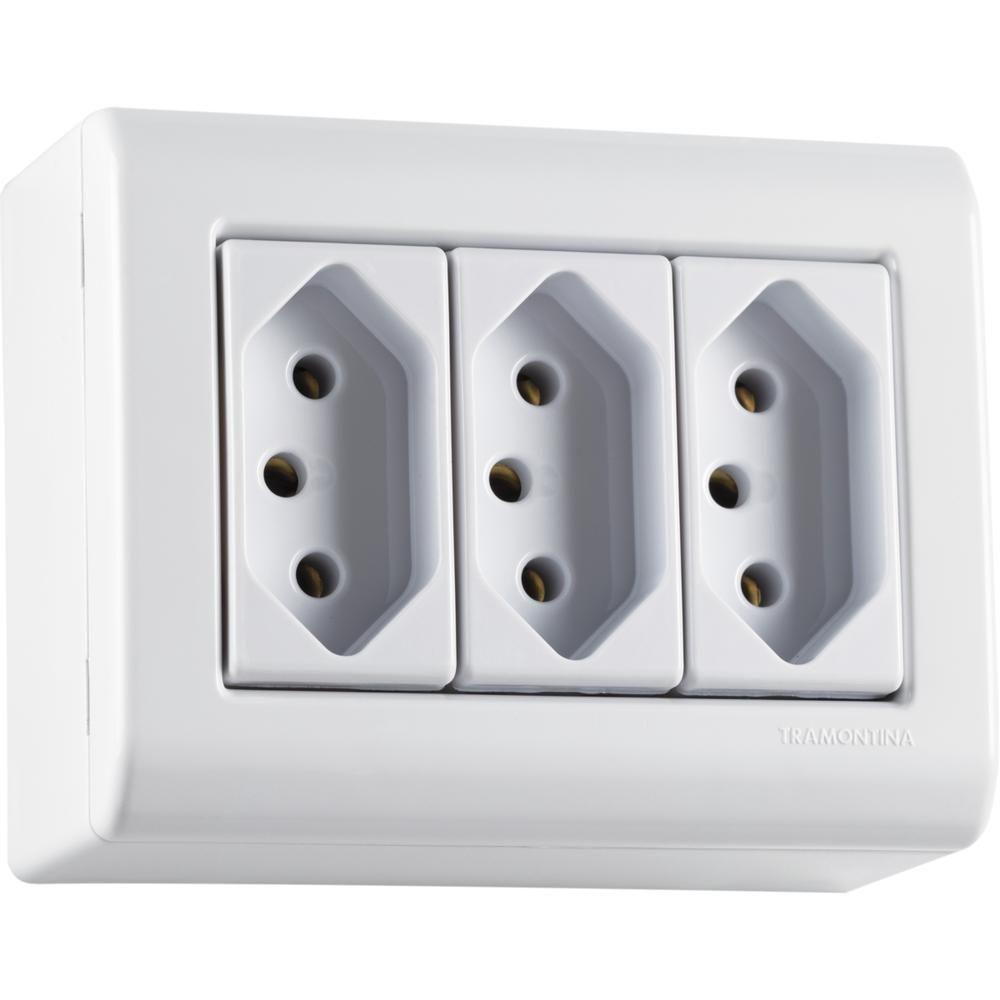 Caixa de Sobrepor 3 Tomadas 2p+t 20 A 250 V Tramontina - 4