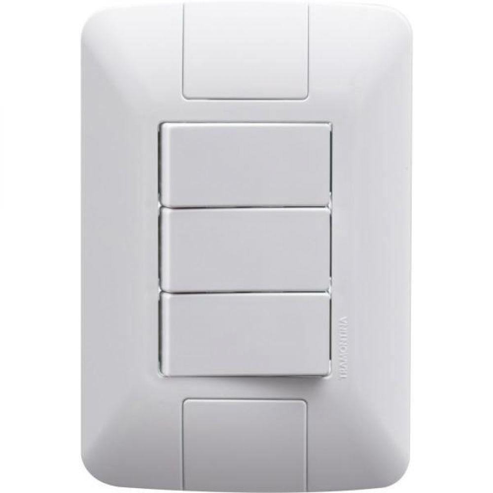 Conjunto 4x2 com 3 Inter Paralelos 6A 250V Tramontina Aria - 1