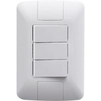 Conjunto 4x2 com 3 Inter Paralelos 6A 250V Tramontina Aria - 1