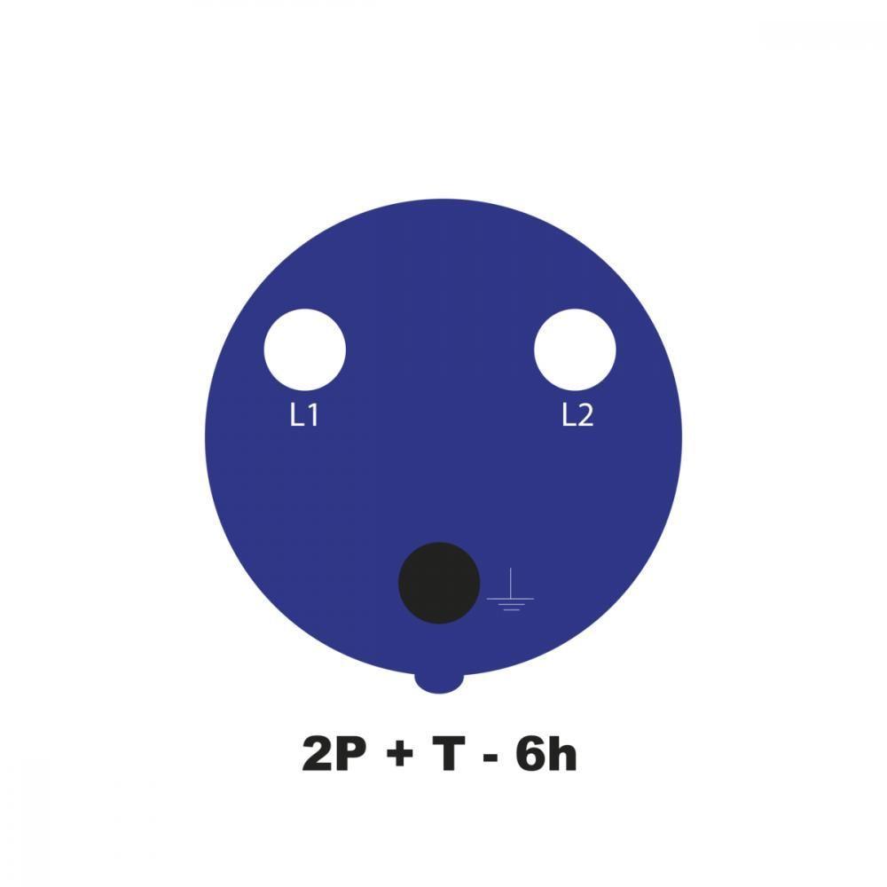 Tomada de Embutir Industrial 2p+t 32 A 220-250 Vca 6 H - 2