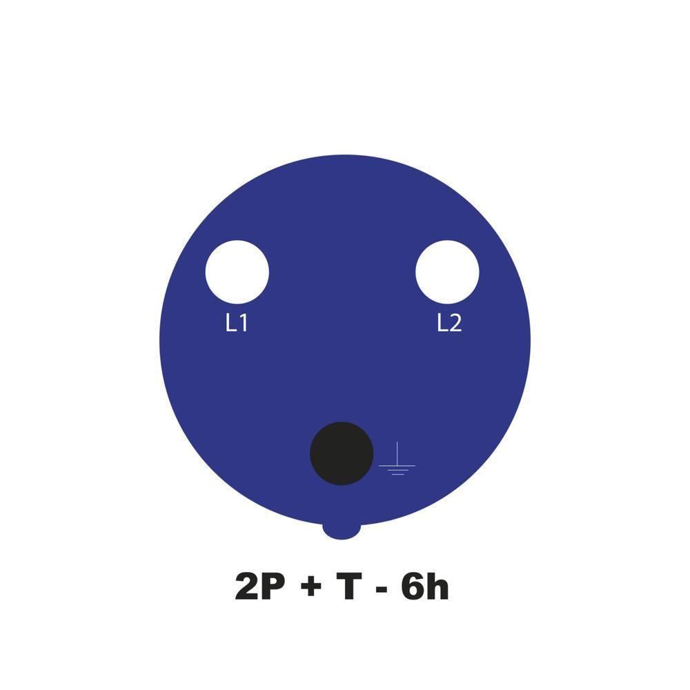 Tomada de Embutir Industrial 2p+t 32 A 220-250 Vca 6 H - 3