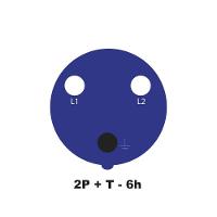 Tomada de Embutir Industrial 2p+t 32 A 220-250 Vca 6 H - 3