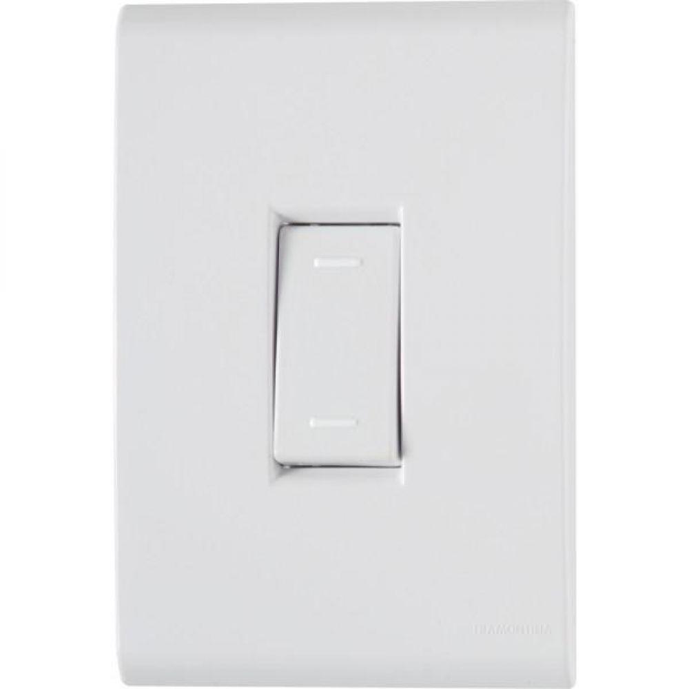 Conjunto 4X2 Com 1 Interruptor Paralelo Liz 10 A 250V Branco - 1