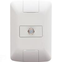 Conjunto 4x2 Com 1 Tomada Tv/sat Coaxial Tramontina Aria Branco Tramontina - 1