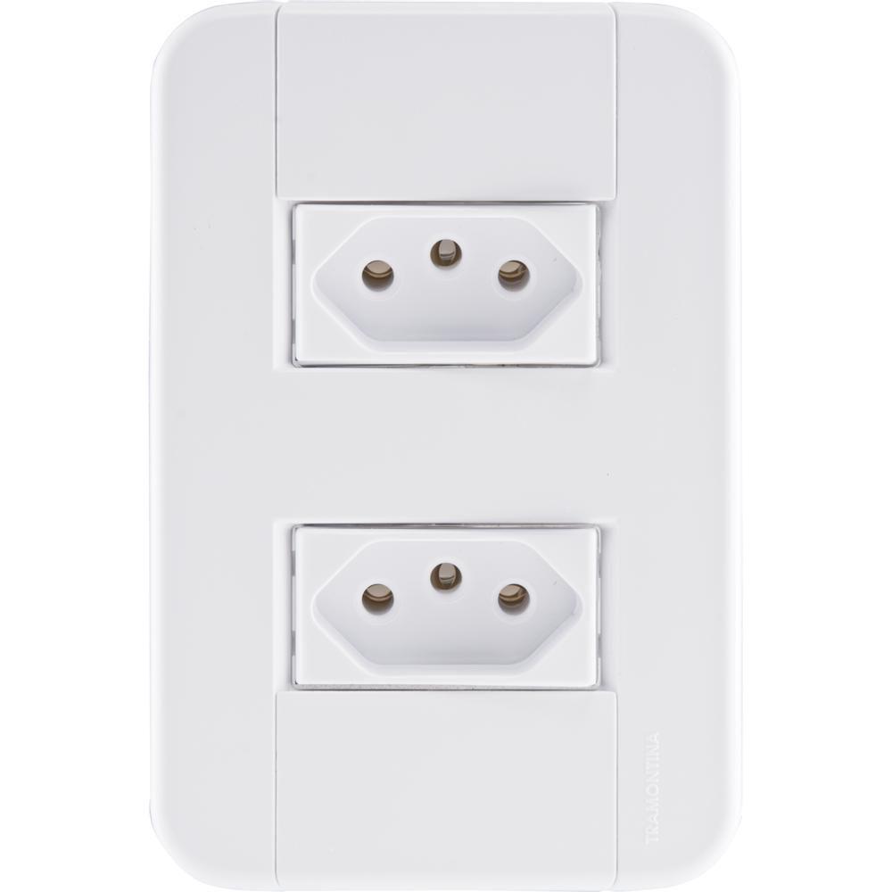 Conj 4x2 2 Tomadas 2p+t 20 A 250 V Tramontina Tablet Branco - 2