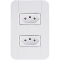 Conj 4x2 2 Tomadas 2p+t 20 A 250 V Tramontina Tablet Branco - 1
