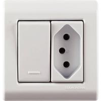 Caixa De Sobrepor Com 1 Interruptor Simples 10 A 250 V E 1 Tomada 2p+t 20 A 250 V Lizflex