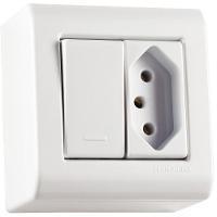 Caixa De Sobrepor Com 1 Interruptor Simples 10 A 250 V E 1 Tomada 2p+t 10 A 250 V Lizflex - 4