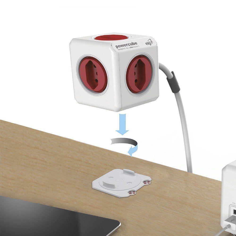 Powercube Extended Pwc-x5 Elg Vermelho 5 Tomadas Com Cabo 1,5m - 5