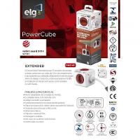 Powercube Extended Pwc-x5 Elg Vermelho 5 Tomadas Com Cabo 1,5m