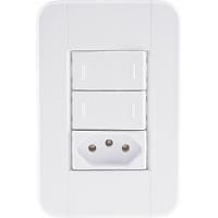 Conjunto 4x2 Com 2 Interruptores Paralelos 10 A 250 V E 1 Tomada 2p+t 10 A 250 V Tablet B - 1