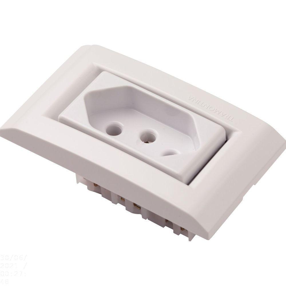 Conjunto Para Móvel 1 Tomada 2p+t 10 A Tramontina Liz Branca Tramontina - 2