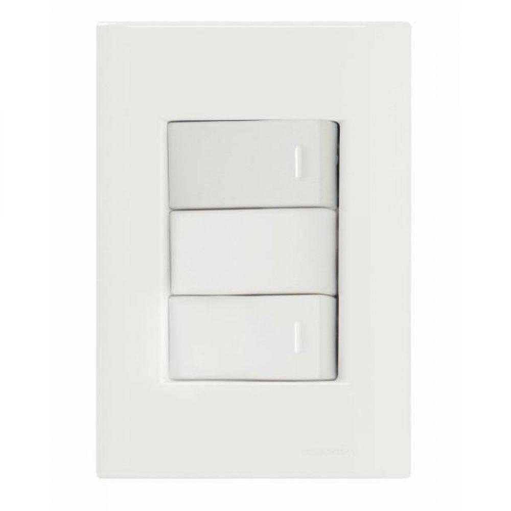 Conjunto 4x2 com 2 Interruptores Simples 10A 250V Tramontina - 1
