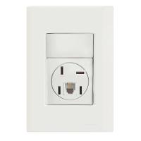 Conjunto 4x2 Com 1 Tomada Telefone 4p E Rj11 Tramontina Giz Branco Tramontina - 1