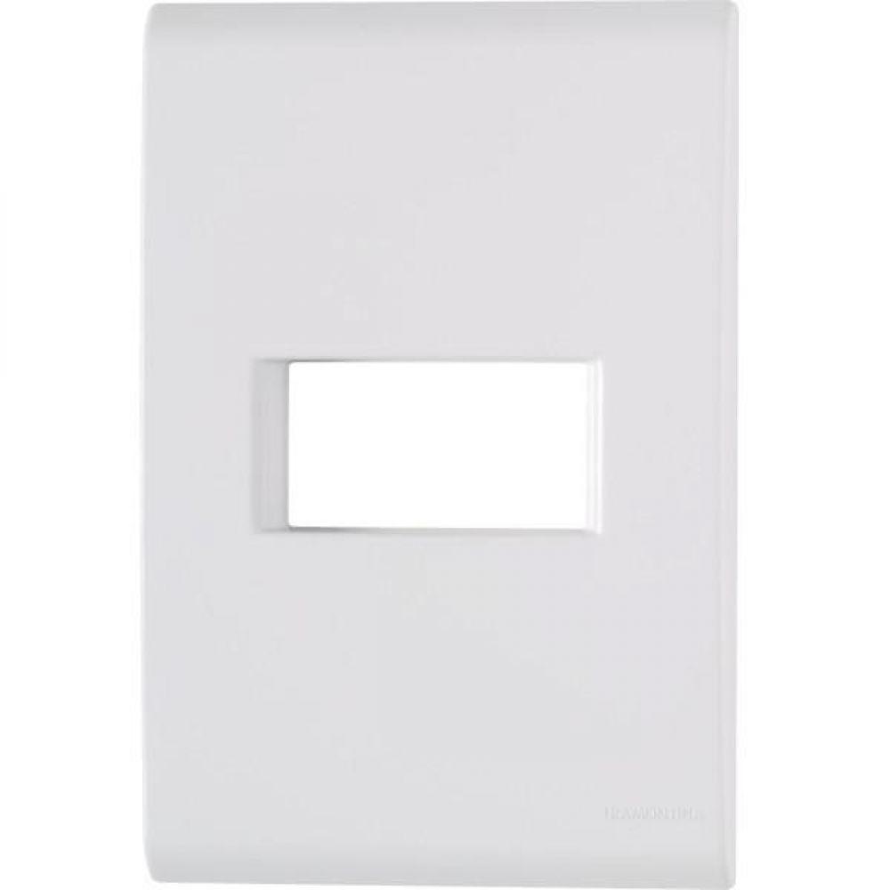 Placa 1 Posto Horizontal 4x2 Tramontina Liz Branca - 1