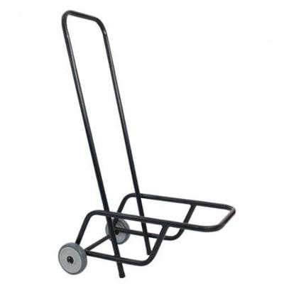 Carrinho Para Transporte De Cadeira Empilhável Hotel Preto