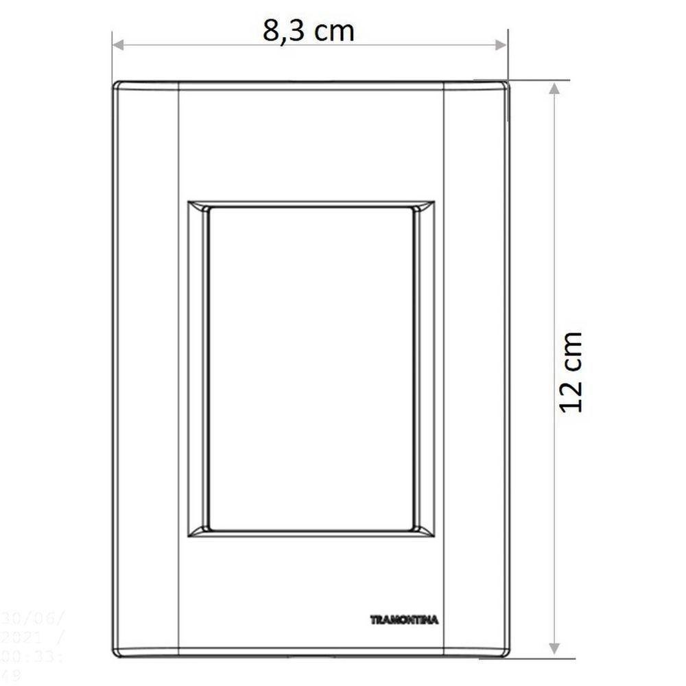 Conjunto 4x2 Com 1 Tomada Usb 1,5 A Bivolt Tramontina Giz Branco Tramontina - 2