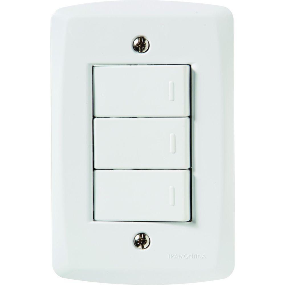 Conjunto 4x2 com 3 Interruptores Simples 10A 250V Tramontina - 3