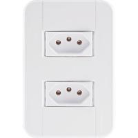 Conjunto 4x2 Com 2 Tomadas 2p+t 20 A 250 V Tramontina Tablet Branco Tramontina - 1