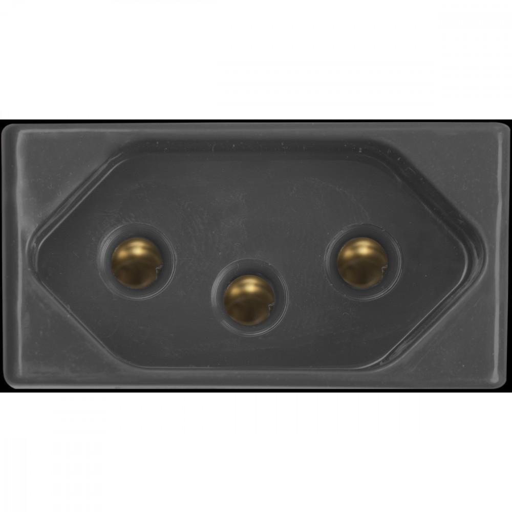 Módulo Tomada 2p+t Tramontina 10 A 250 V Grafite - 1