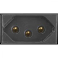 Módulo Tomada 2p+t Tramontina 10 A 250 V Grafite - 1