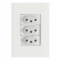 Conj 4x2 3 Tomadas 2p+t 10 A 250 V Tramontina Giz Branco - 2