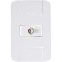 Conjunto 4x2 Com 1 Tomada Tv/sat Coaxial Tramontina Tablet Branco Tramontina - 1