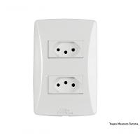 Tomada Petra 2 Tom 2P+T Horiz C/Pl 10A 250V 39056 - 1