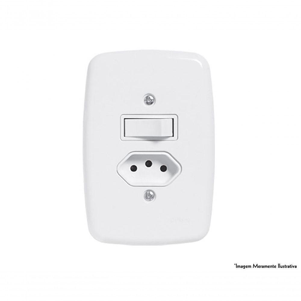 Interruptor Br 1 Simp+Tom 2P+T C/Pl 10A 250V 3215 C/12Pcs - 1