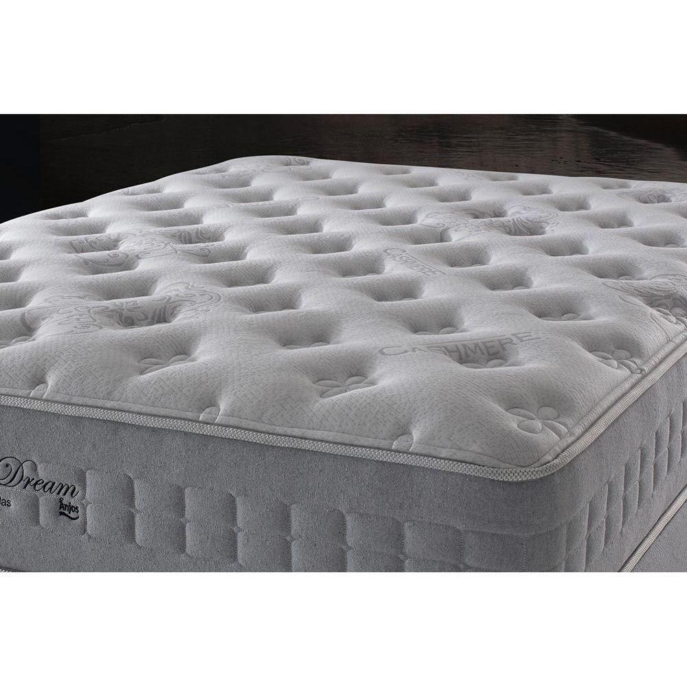 Cama Box King: Colchão Molas Ensacadas Anjos Soft Dream + Base Crc Courano White(193x203) - 3
