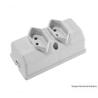 Tomada Barra Hercules 2P+T 2Tom Cinza 20A - 1